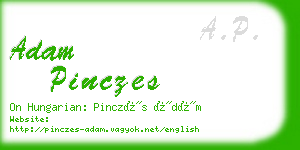 adam pinczes business card